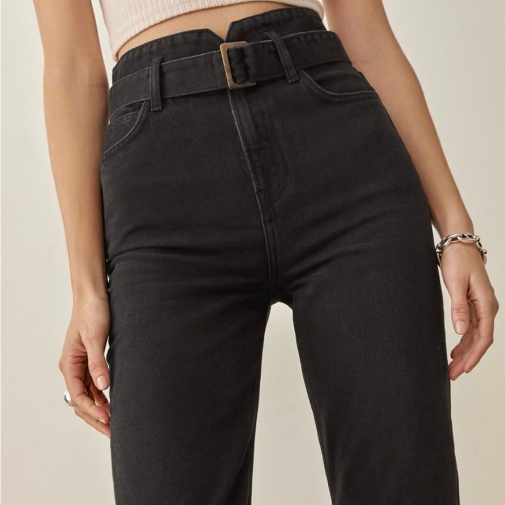 Reformation Black Jeans with Belt